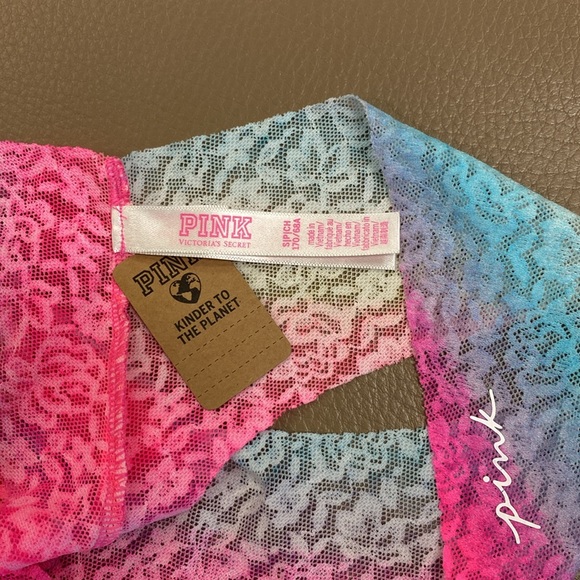 Pink Victoria’s Secret No-Show Raw Cut Lace Thong Panty - S - Picture 3 of 5